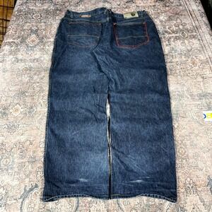 Akademiks Gene Research Jeans Men's 40x31 Blue Cotton Denim Straight Leg Baggy
